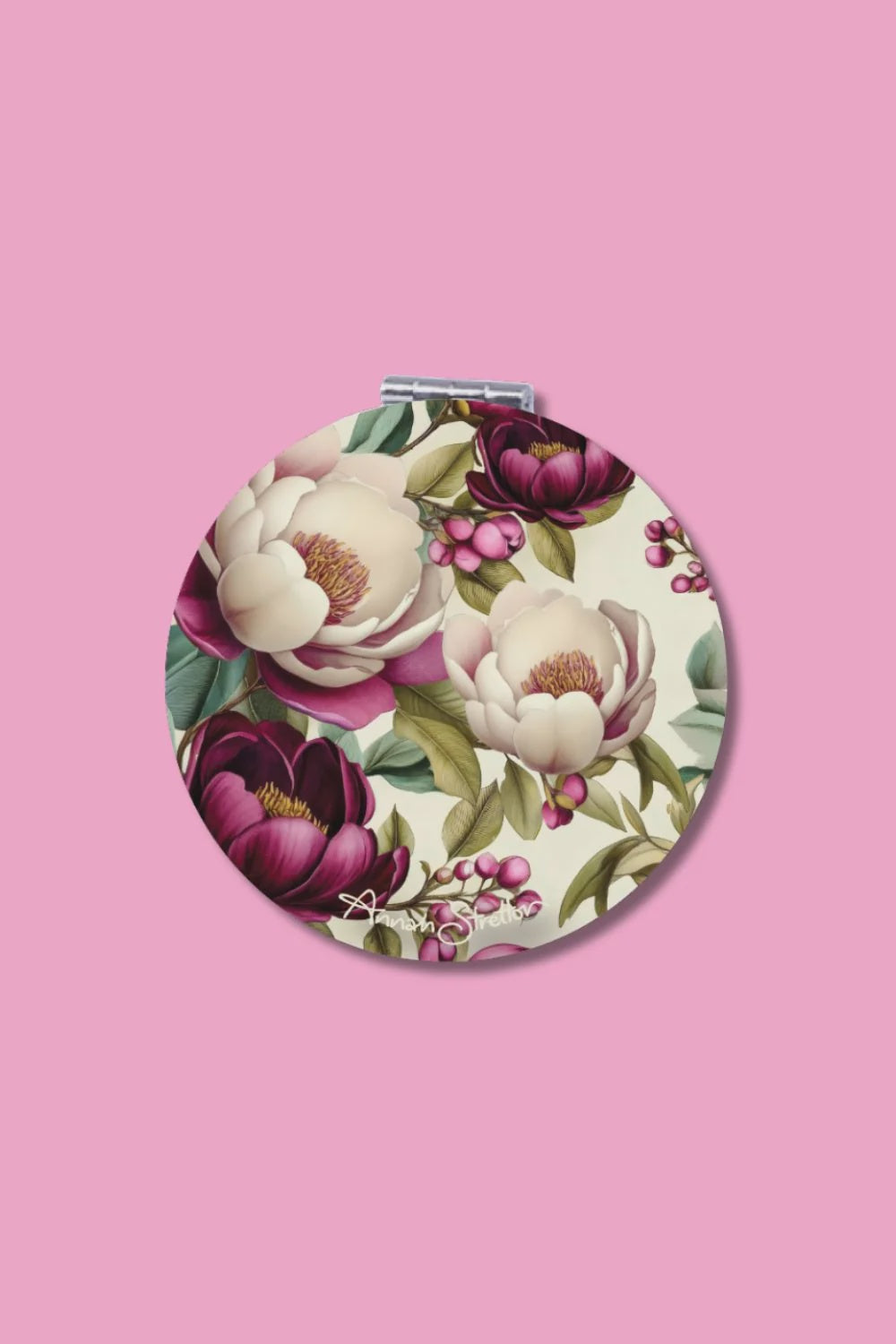 Compact Mirror - Crimson Whisper