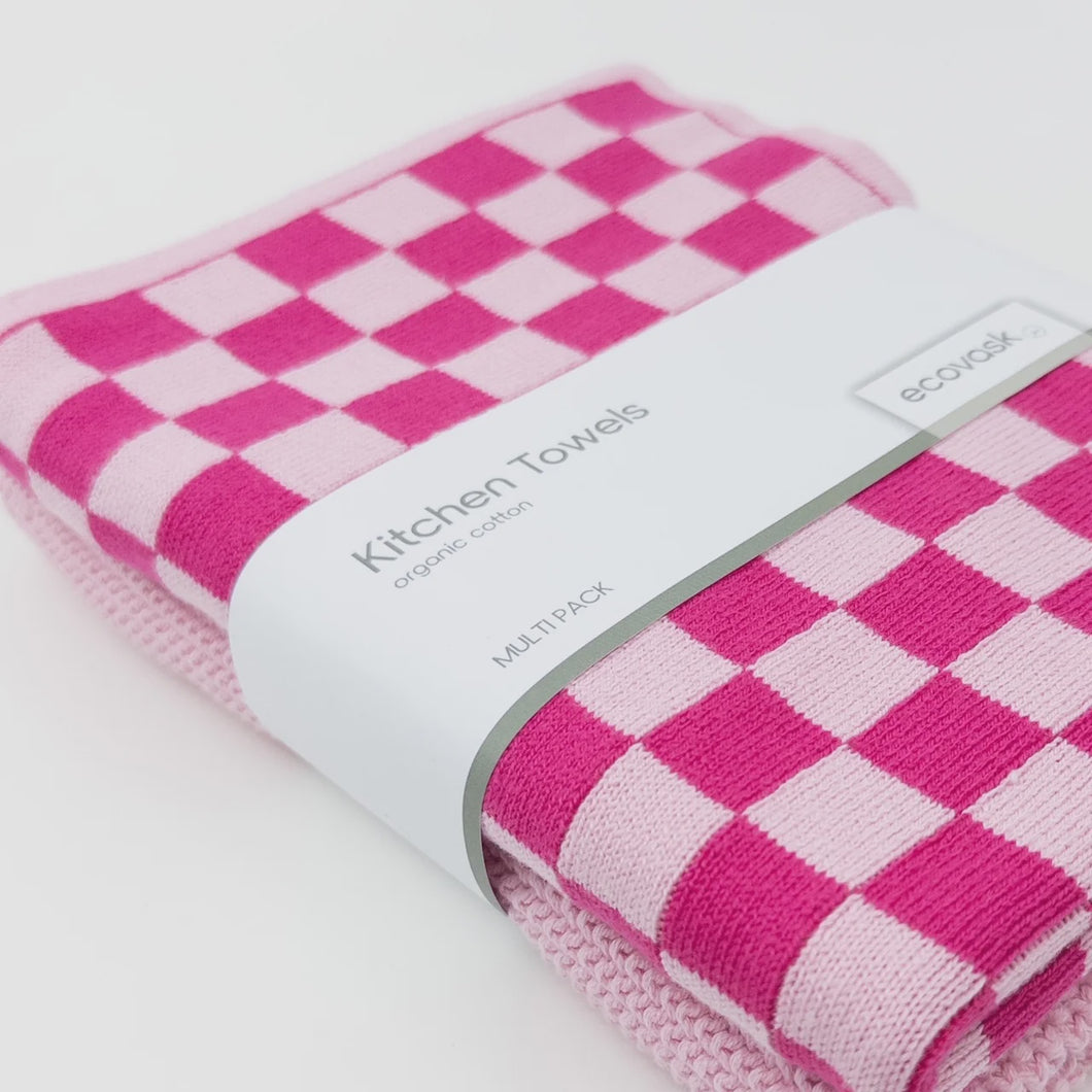 Towel Combo - Rasp Chequer + Sherbet