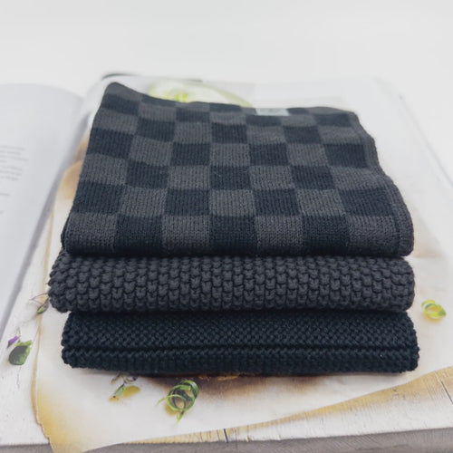 Cloth 3pk - Poppy Seed Chequer