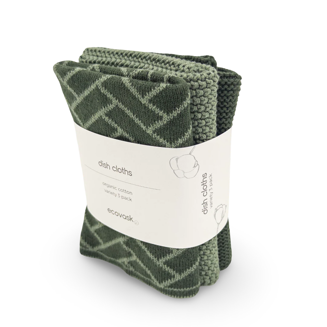 Cloth 3pk - Forest Herringbone