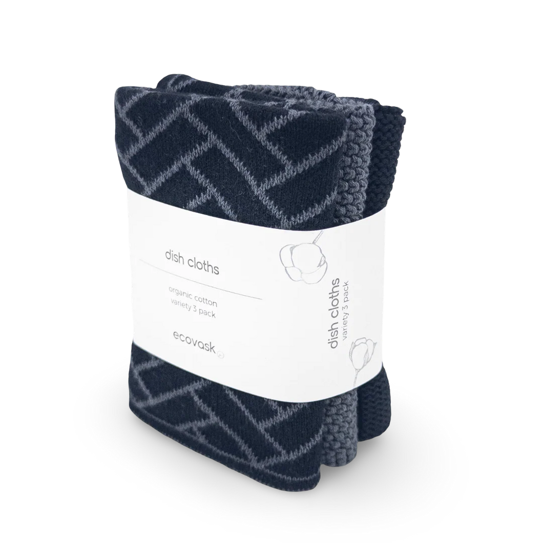 Cloth 3pk Raven Herringbone