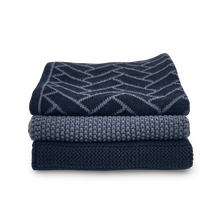 Cloth 3pk Raven Herringbone