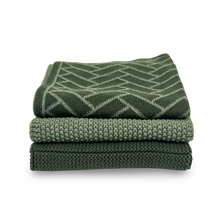 Cloth 3pk - Forest Herringbone