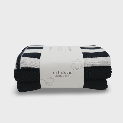 3pk Black/White Cloths