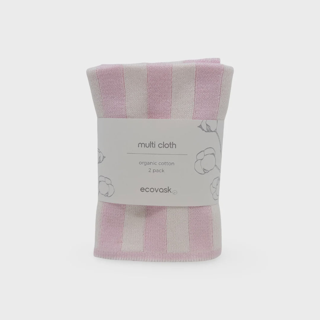 Multi Cloth 2pk - Sherbet Stripe