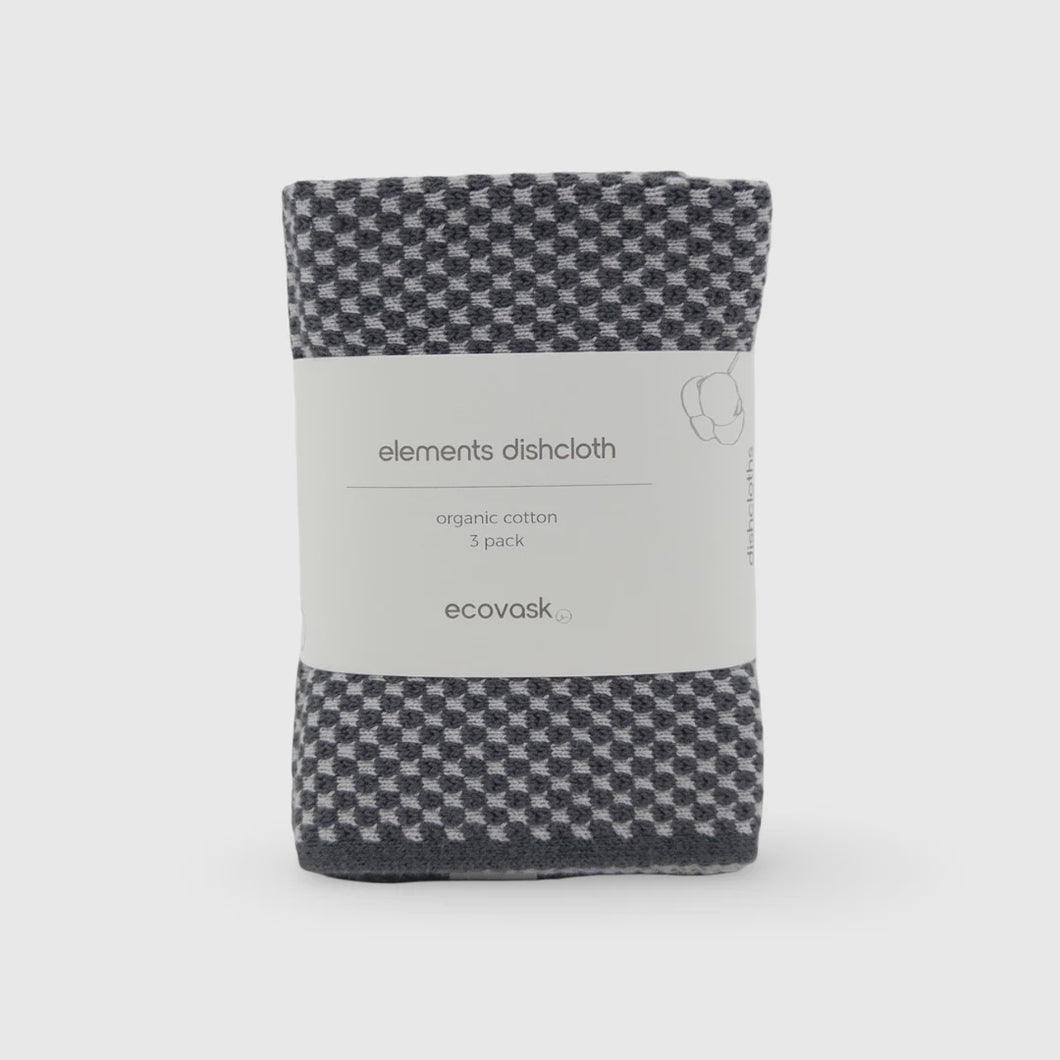 Elements Dishcloth 3pk - Aoraki Stone