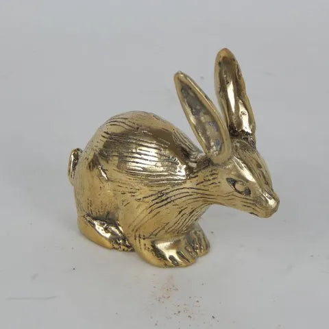 Crouching Brass Rabbit