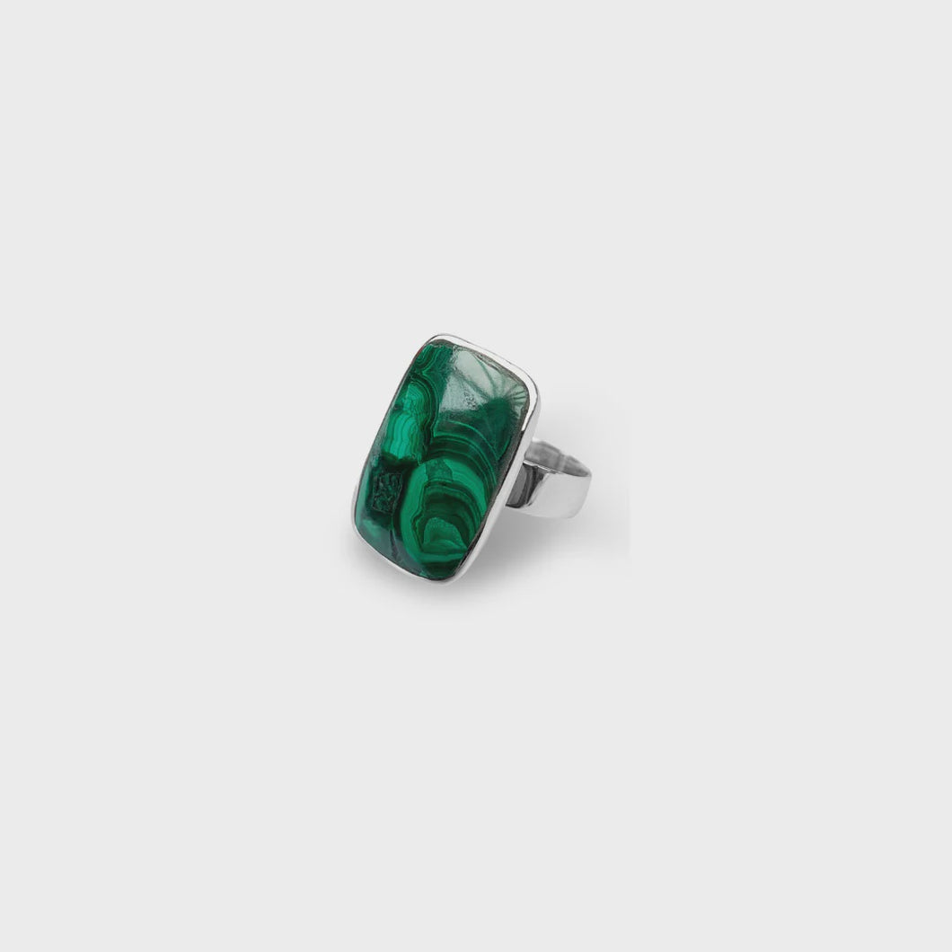 Malachite Rectangle Ring