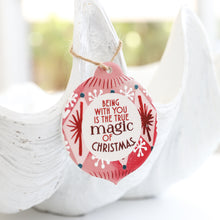 Christmas Ceramic Decorations Range Details: Made from high-quality ceramic! Includes a ribbon for hanging on your Christmas tree! Bauble-shaped design! 