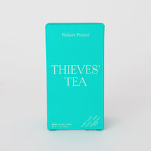 Thieves' Tea Ingredients - organically grown black tea A Picker's Pocket specialty. The story of Thieves' Tea - 'For as long as I can remember, my grandparents would come home from a day of picking, empty their pockets and make tea. Roises Gifts, Mosgiel, Dunedin.