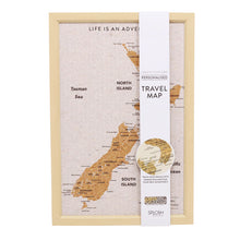 Travel Board New Zealand Desk Map