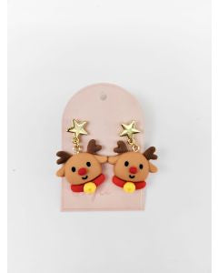 Reindeer w Star earrings