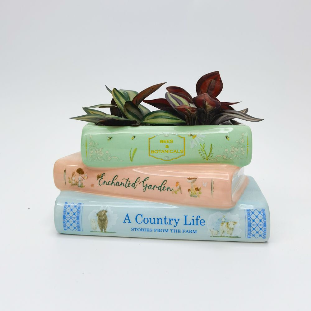 Book Stack Planter