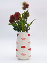 Lip Vase Red & Pink