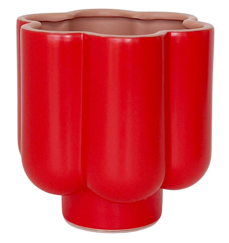 Groovy Planter - Red/Pink