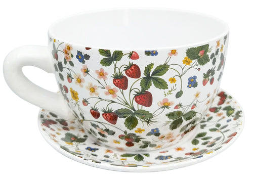 Strawberry Tea Cup Planter