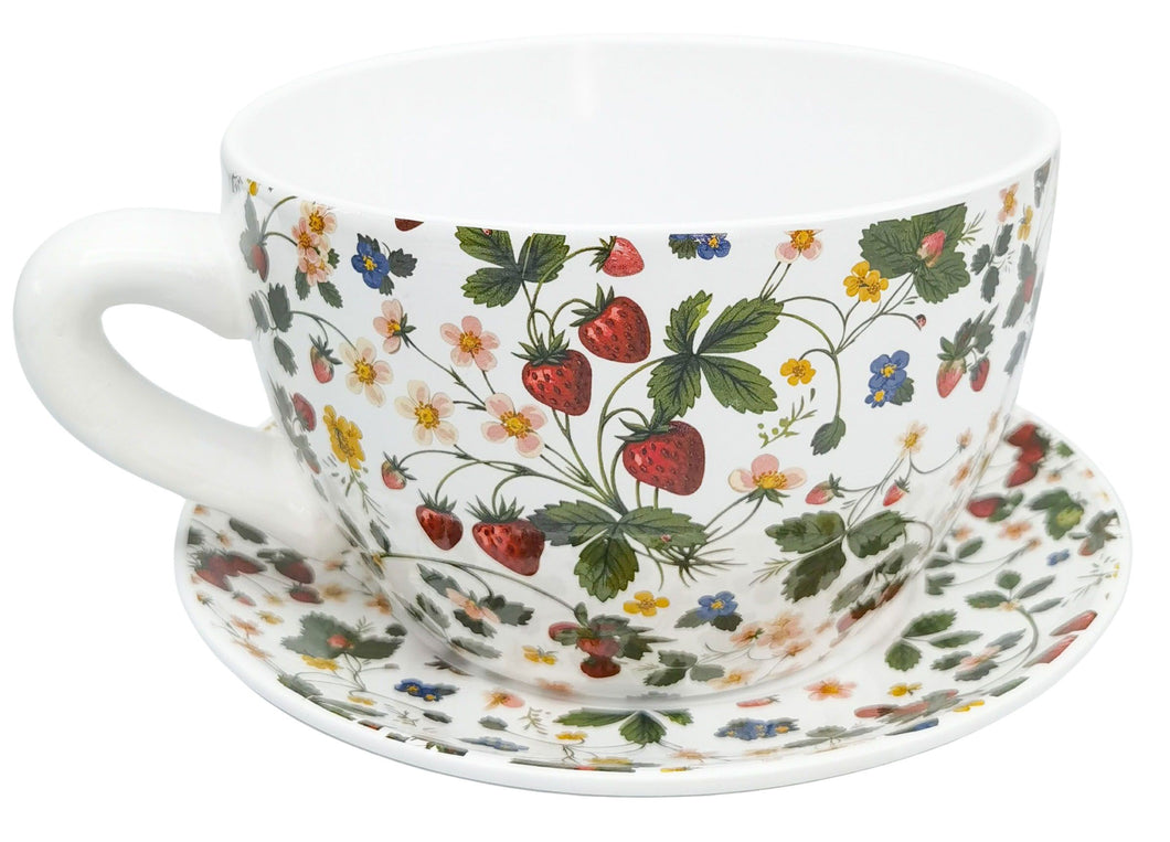 Strawberry Tea Cup Planter