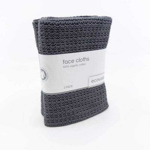 2pk Facecloth - Graphite