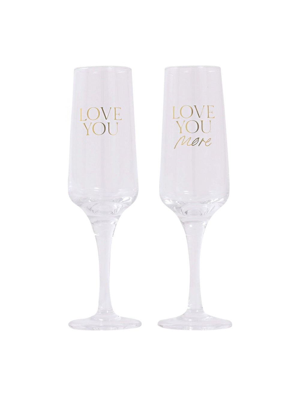 Love You Wine Glass Set