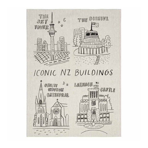 Iconic NZ Buildings Tea Towel