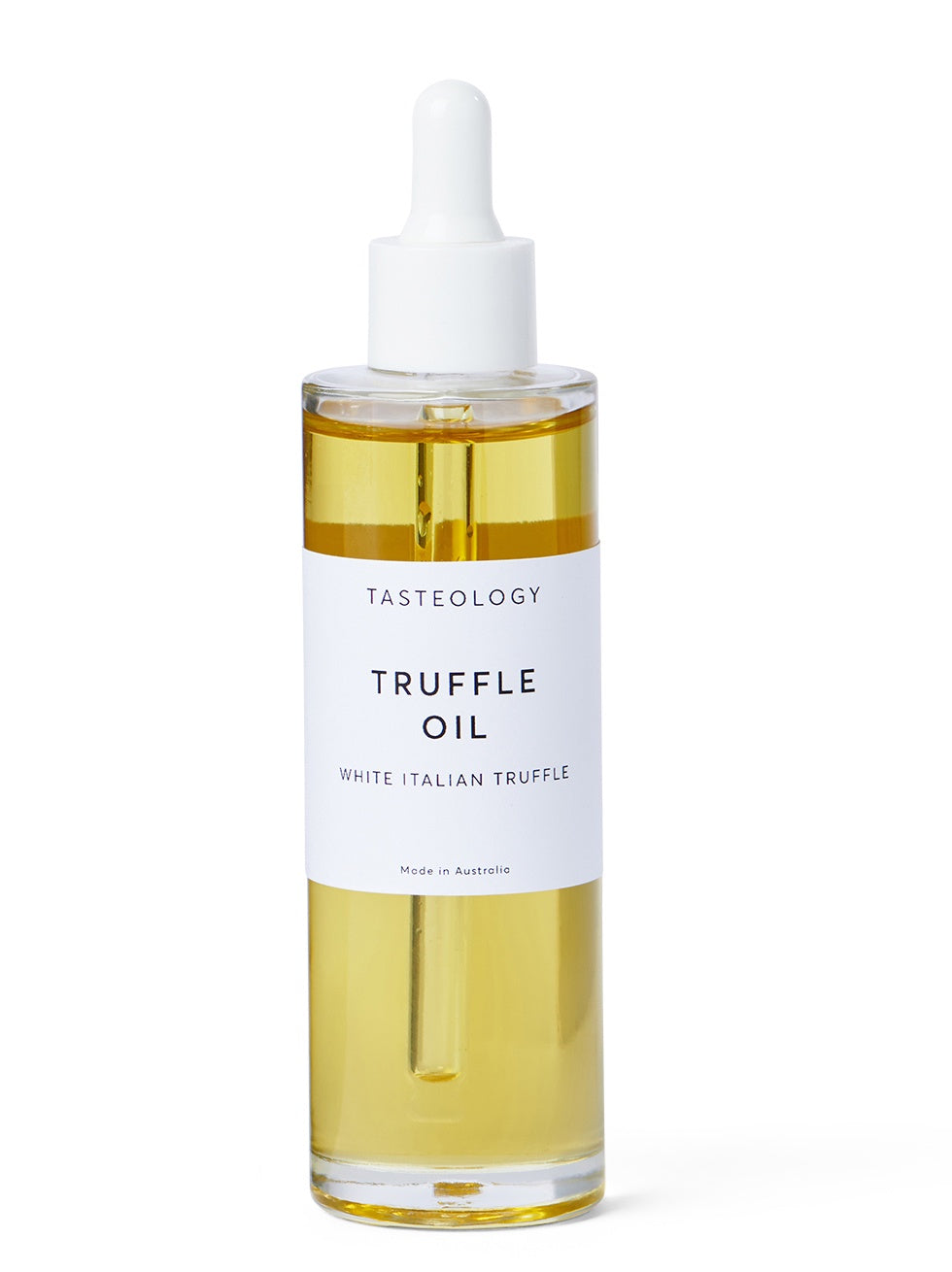 Tasteology Truffle Oil Use this delicious White Italian Truffe Oil as a finishing oil to dress dishes before serving. It is amazing on pasta, pizza and risotto. Or why not try a few drops over freshly popped popcorn? Rosies Gifts, Mosgiel, DUnedin