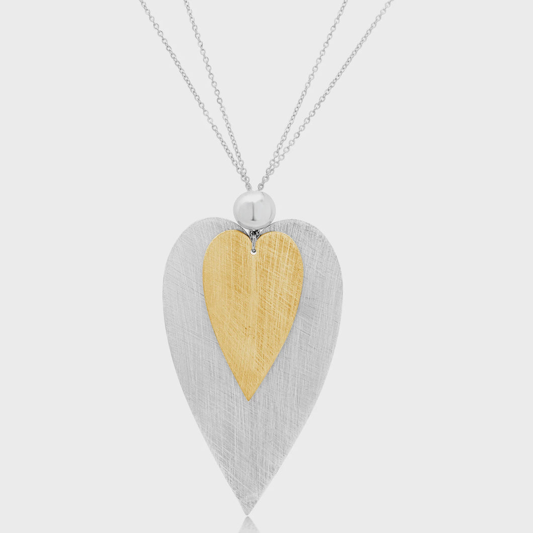 Amour Silver & Yellow Gold Necklace