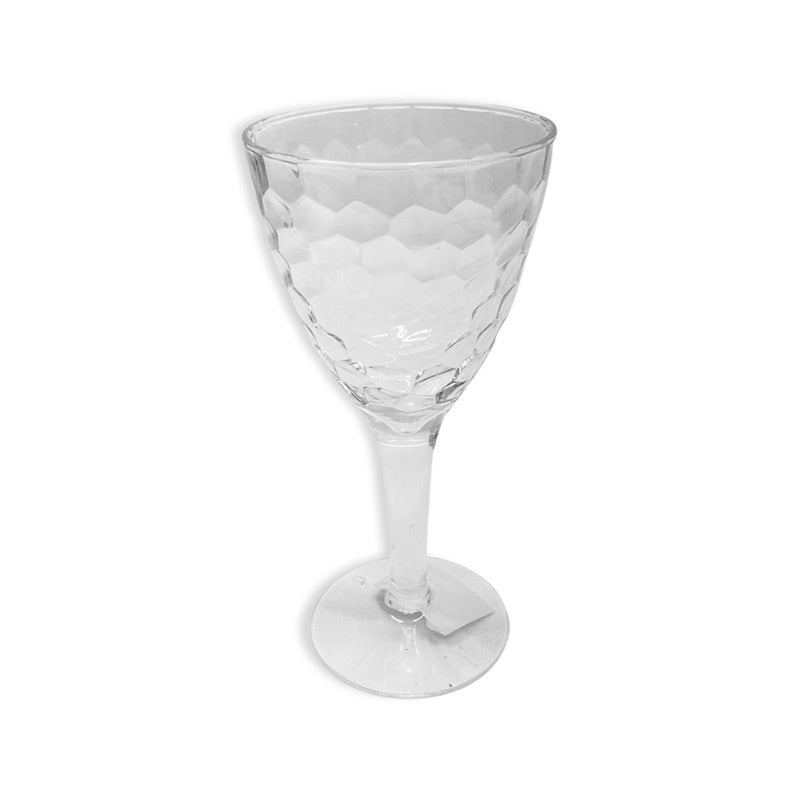 Acrylic Hammered Wine Glass by Le Forge