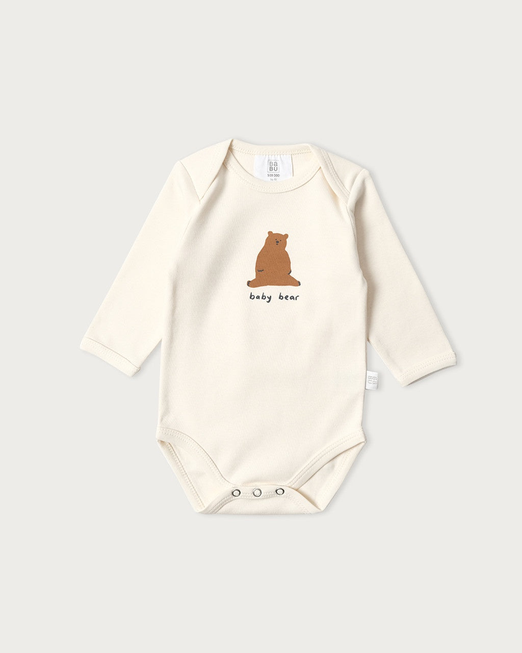 Organic Long-sleeve Bodysuit Baby Bear