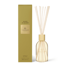 Glasshouse Fragrances 250ml Fragrance Diffuser - Kyoto In Bloom CAMELLIA & LOTUS Rosie's Gifts Mosgiel, Dunedin. Sweet, ethereal, diaphanous - like lotus and cherry blossoms caught in a spring breeze. 