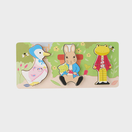 Peter Rabbit™ Mini Puzzle This cute set of mini puzzles features Peter Rabbit, Jemima Puddle-Duck, and Jeremy Fisher. Baby and Children's clothing, toys, accessories at Rosies Gifts, Mosgiel, Dunedin.