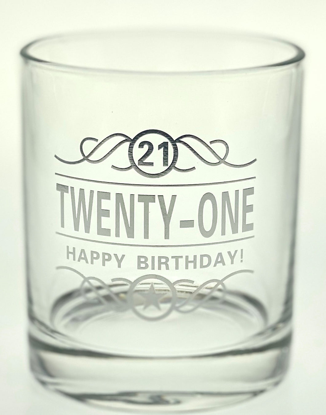 21st Birthday Scotch Glass - 13oz/350ml Perfect for that 21st Birthday present, presented in a silk-lined gift box ready to give. Rosies Gifts, Mosgiel, Dunedin