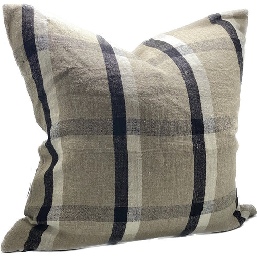 SANCTUARY RELAXED LINEN CHECK CUSHION COVER - NATURAL/BLACK/IVORY INTRODUCING OUR MUCH ANTICIPATED ‘SANCTUARY’ CUSHION RANGE. Rosies Gifts, Mosgiel, Dunedin.