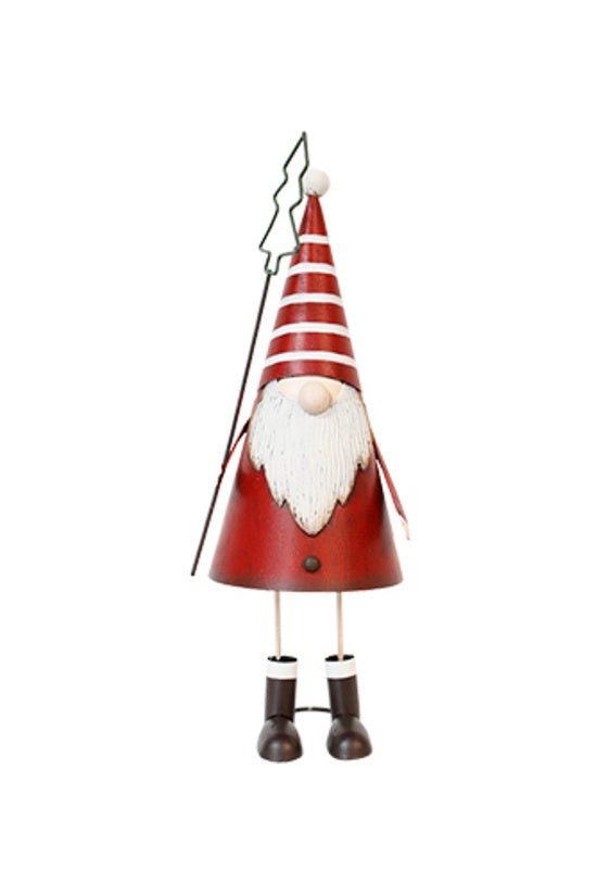 Metal Santa w Stripe Hat