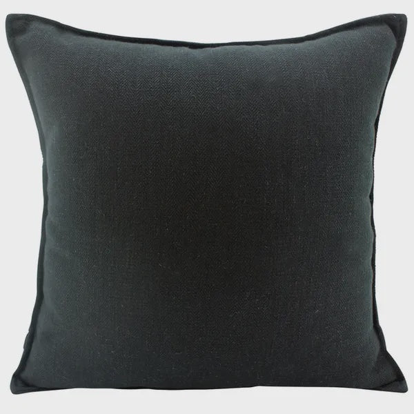 Black Linen Cushion 45cm x 45cm Includes inner. Rosies Gifts & Homeware, Mosgiel, Dunedin for a range of cushions, throw, blankets for your home.
