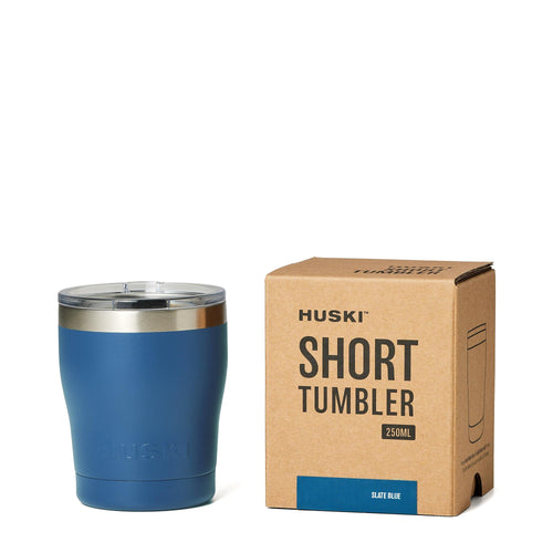 Limited Edition Huski Short Tumbler - Slate Blue. This is not your typical cup. The Huski Short Tumbler 2.0 is an environmentally friendly alternative to single-use cups that keeps drinks piping hot or ice-cold for hours. Rosies Gifts, Mosgiel, Dunedin