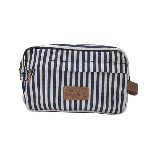 Men's Republic Grooming Canvas and Microfiber Leather Toiletry Bag This Men's Republic eye-catching canvas and microfiber leather Travel Bag is an essential piece to accompany the man who likes to travel in style. Rosies Gifts, Mosgiel, Dunedin.