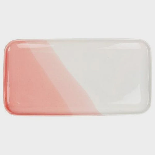 Alora Horizon Platter White & Pink 30x16cm Bring a touch of sophistication to your dining table with the Alora Horizon Platter by Urban Products. Rosies Gifts for your kitchen, dining, lounge decor items. Mosgiel, Dunedin