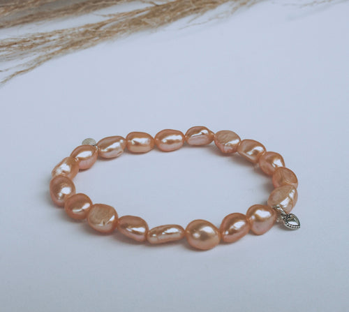 La Pierre Fresh Water Pink Pearl Bracelet